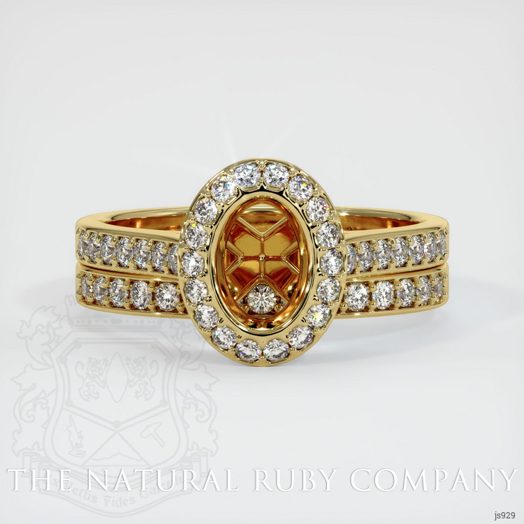 18K Yellow Gold Pave Ring Setting