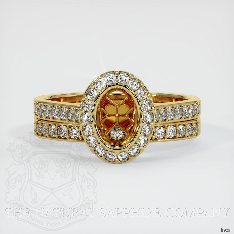 18K Yellow Gold Pave Ring Setting