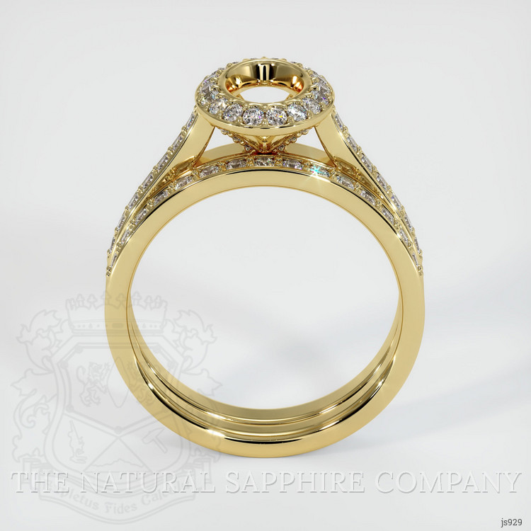 18K Yellow Gold Pave Ring Setting