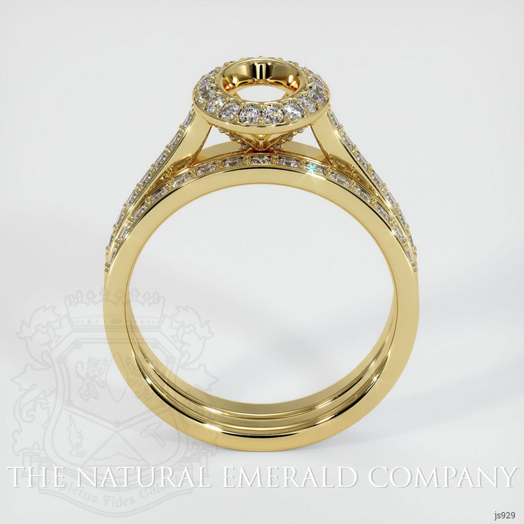18K Yellow Gold Pave Ring Setting