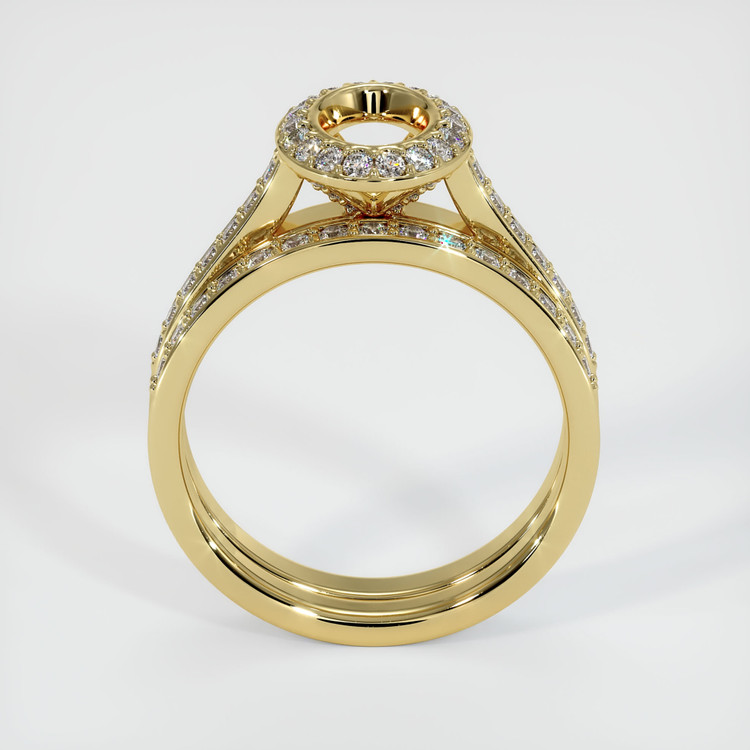 18K Yellow Gold Pave Ring Setting