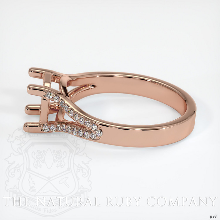 14K Rose Gold Pave Ring Setting