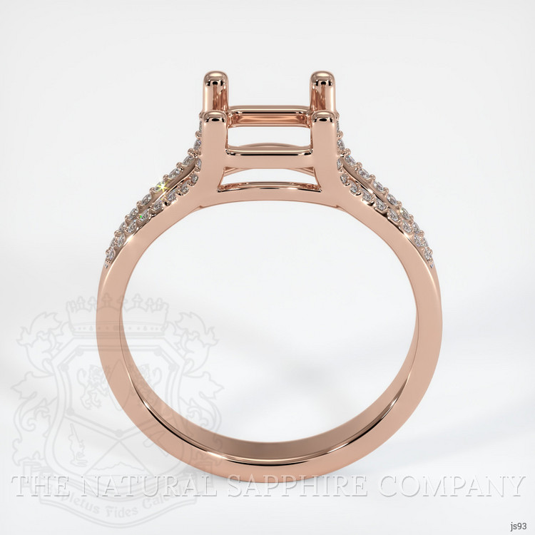 14K Rose Gold Pave Ring Setting