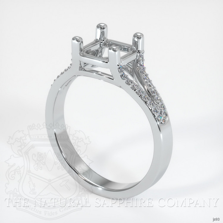 10K White Gold Pave Ring Setting