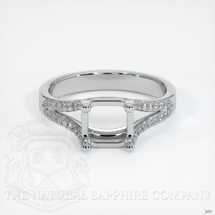 10K White Gold Pave Ring Setting