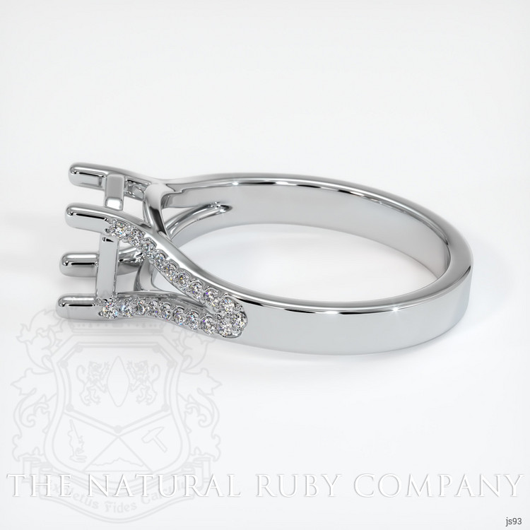 14K White Gold Pave Ring Setting