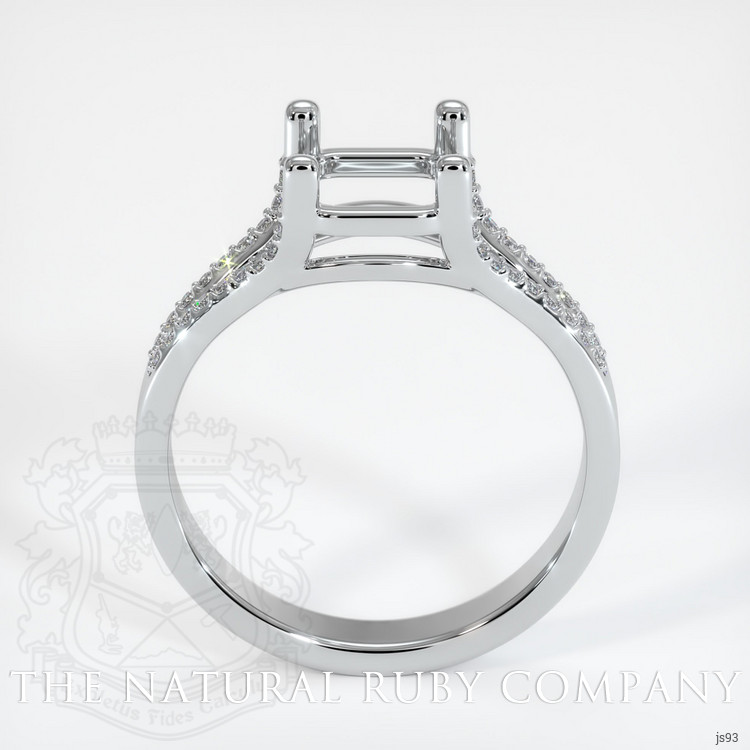 14K White Gold Pave Ring Setting