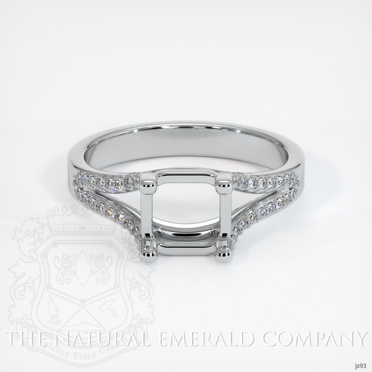 18K White Gold Pave Ring Setting
