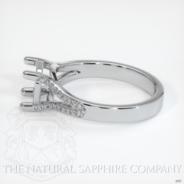 18K White Gold Pave Ring Setting