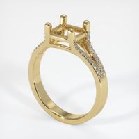 14K Yellow Gold Pave Ring Setting Video