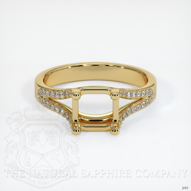 14K Yellow Gold Pave Ring Setting