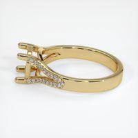 14K Yellow Gold Pave Ring Setting Image