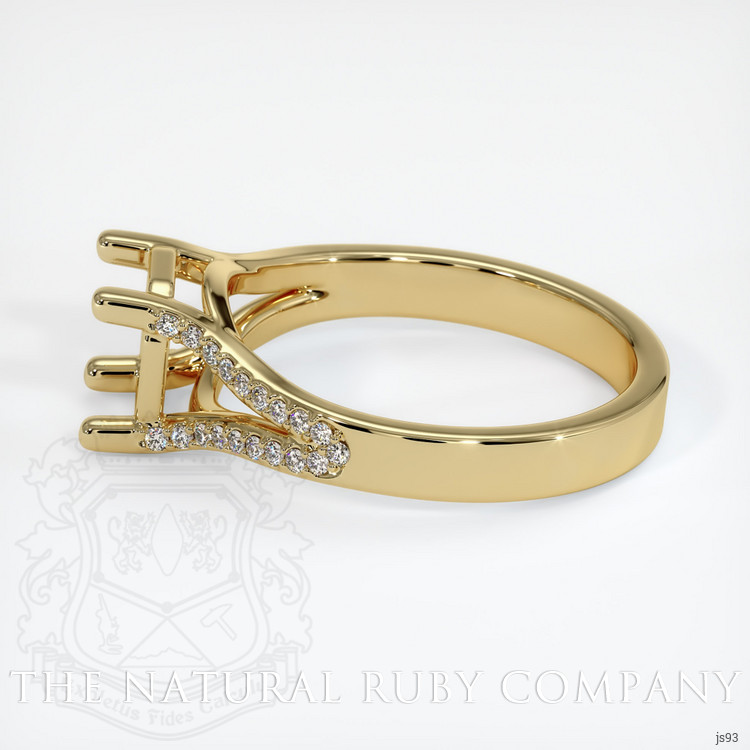 14K Yellow Gold Pave Ring Setting