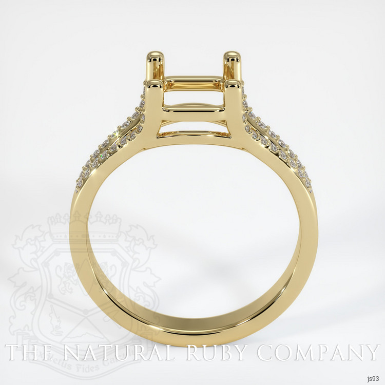 14K Yellow Gold Pave Ring Setting