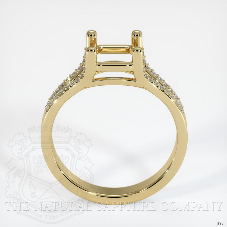 14K Yellow Gold Pave Ring Setting