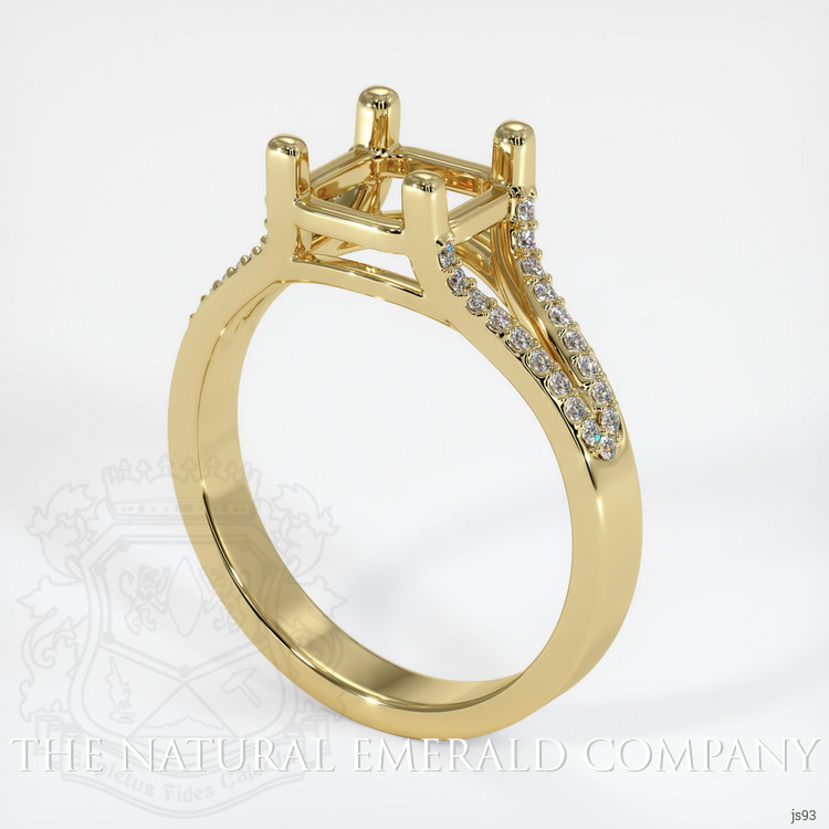 18K Yellow Gold Pave Ring Setting