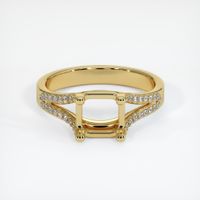 18K Yellow Gold Pave Ring Setting Image
