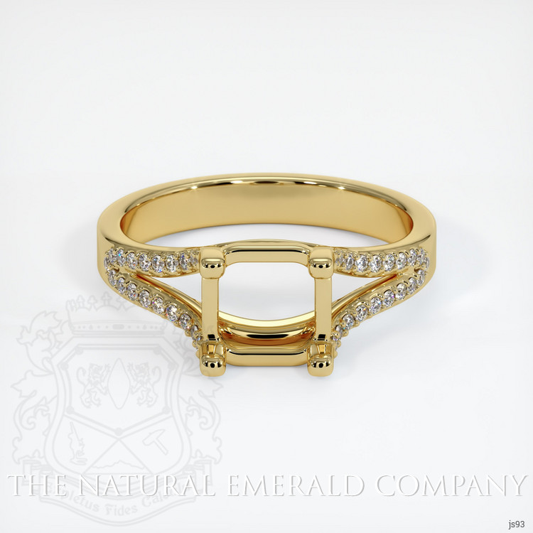 18K Yellow Gold Pave Ring Setting