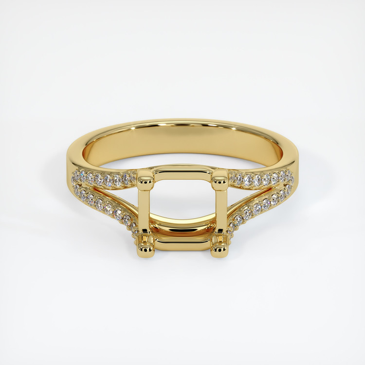 18K Yellow Gold Pave Ring Setting