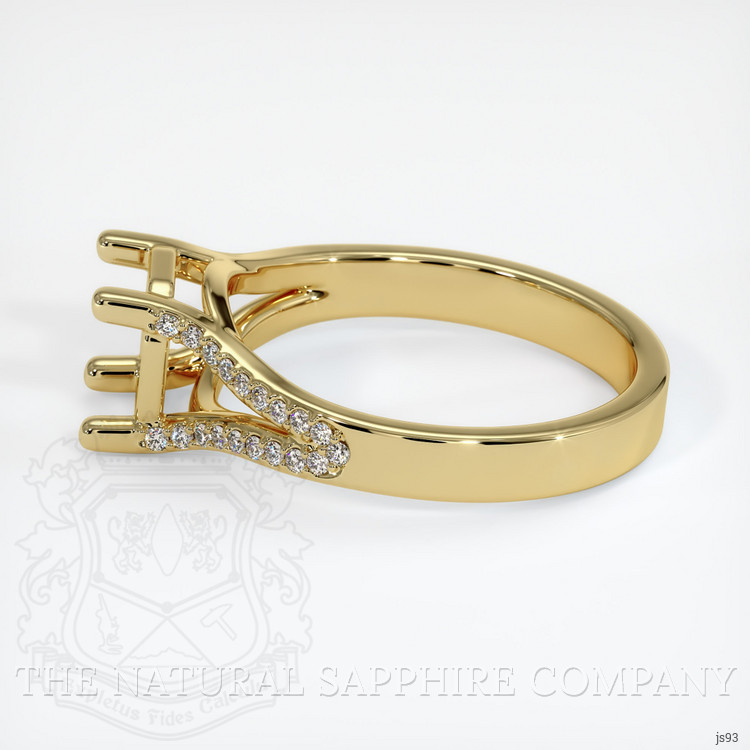 18K Yellow Gold Pave Ring Setting