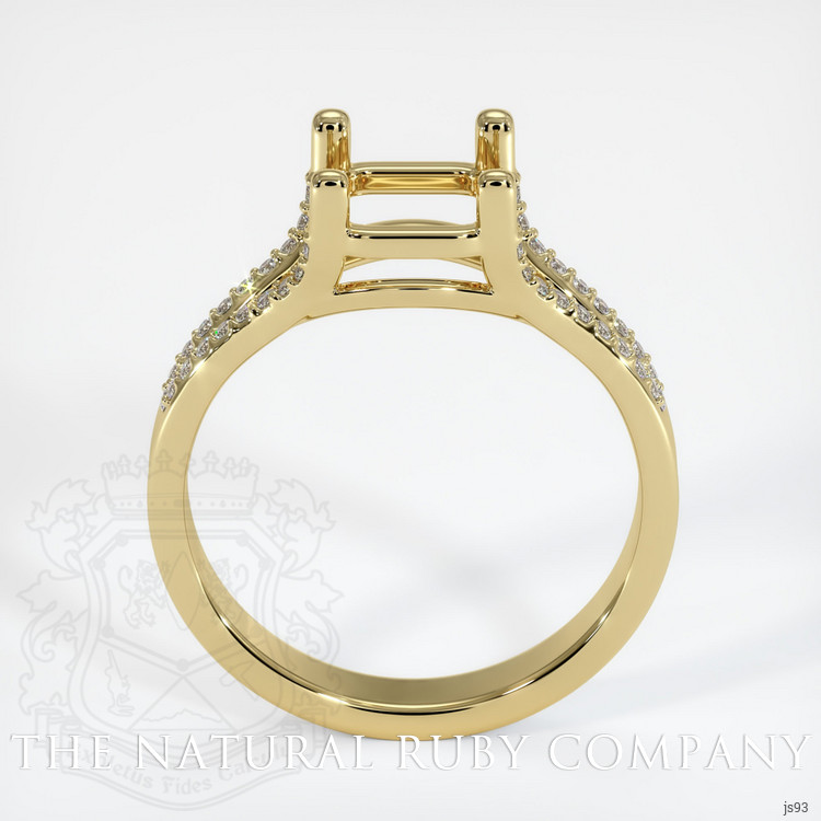18K Yellow Gold Pave Ring Setting