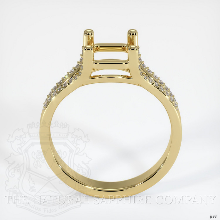 18K Yellow Gold Pave Ring Setting