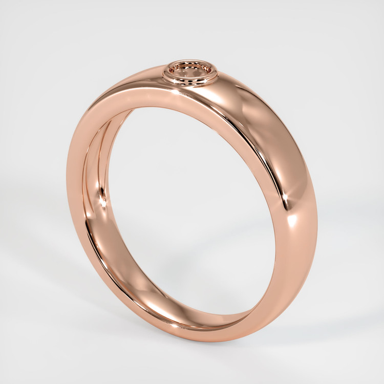 14K Rose Gold Men's Ring Setting