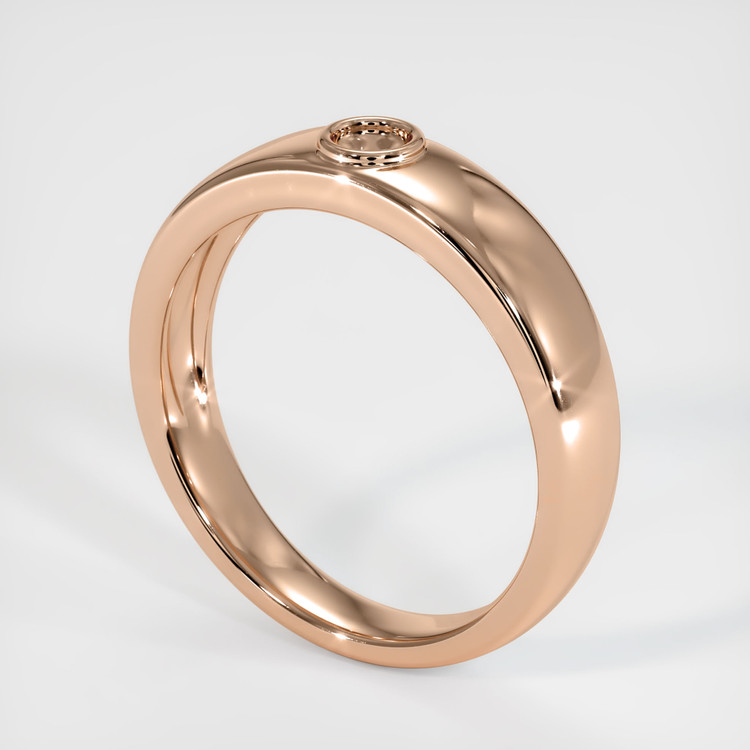 18K Rose Gold Men's Ring Setting