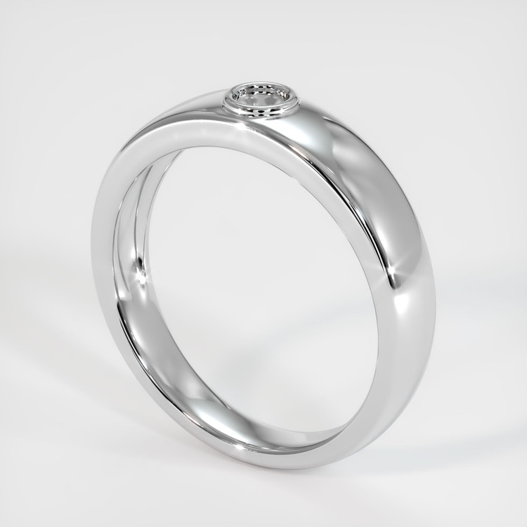 14K White Gold Men's Ring Setting