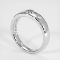 Men's Brownish Green Chrysoberyl Ring 1.37 Ct., 18K White Gold Combination Setting