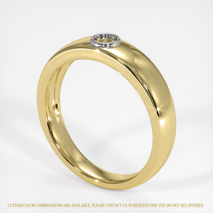 14K White & Yellow Men's Ring Setting