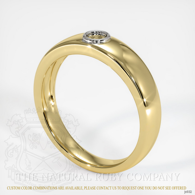 14K White & Yellow Men's Ring Setting