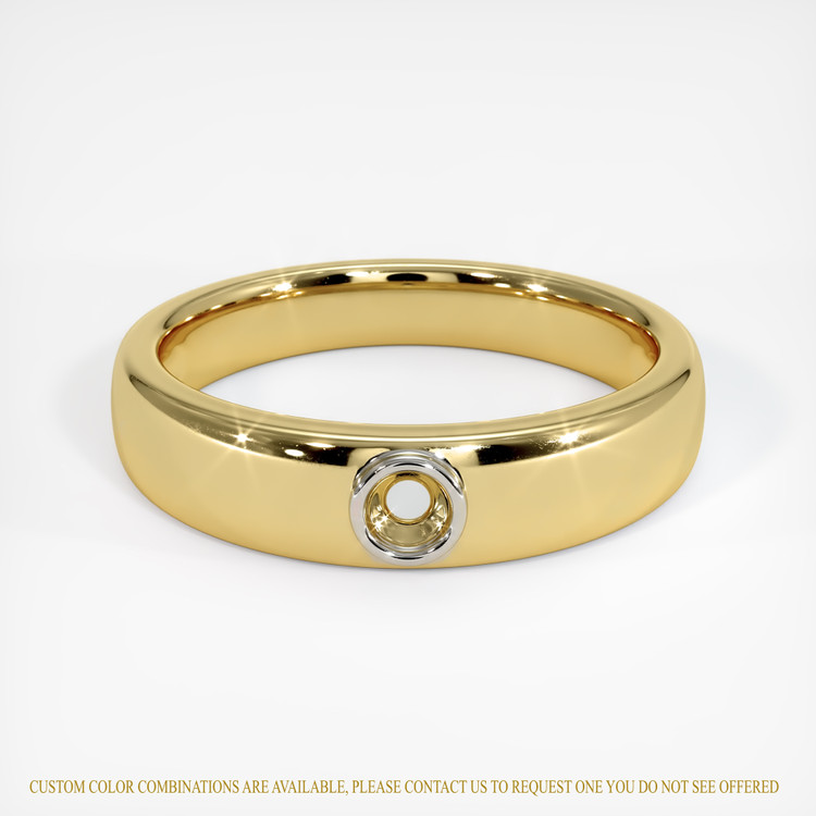 14K White & Yellow Men's Ring Setting