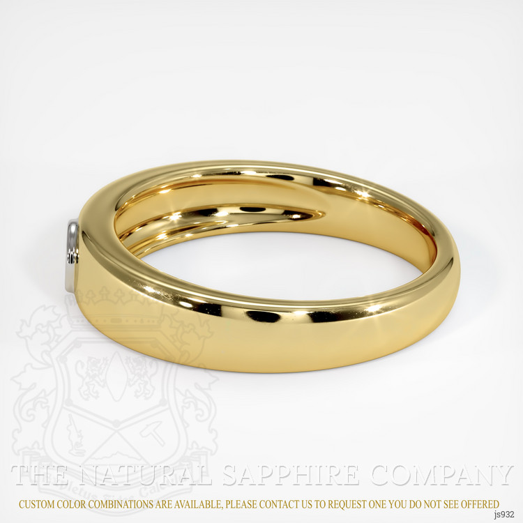 14K White & Yellow Men's Ring Setting