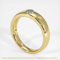 Men's Brownish Green Chrysoberyl Ring 1.37 Ct., 18K White & Yellow Combination Setting