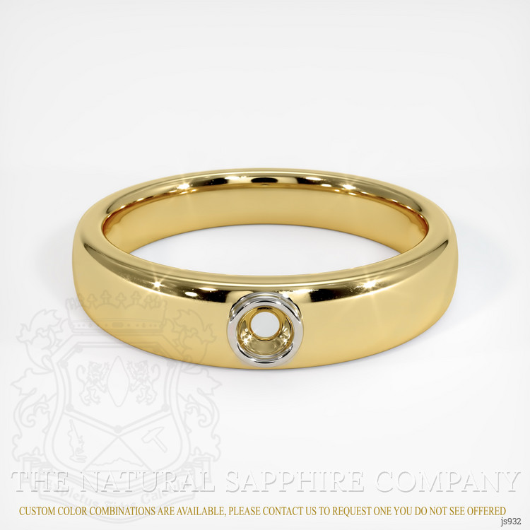 18K White & Yellow Men's Ring Setting