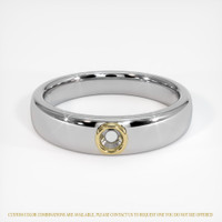 14K Yellow & White Men's Ring Setting Image