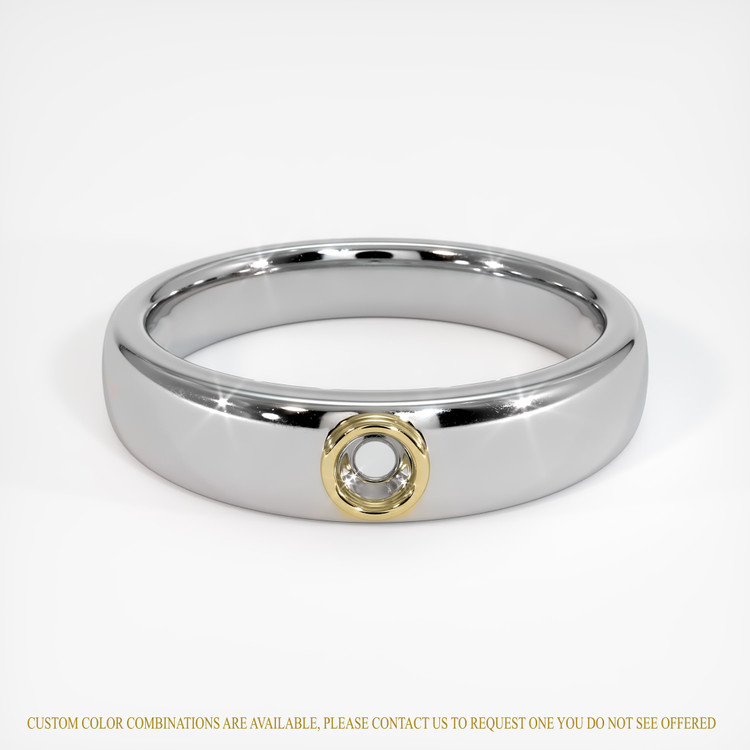 14K Yellow & White Men's Ring Setting