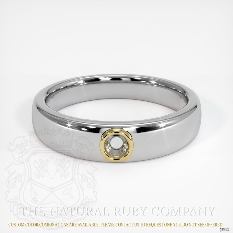 14K Yellow & White Men's Ring Setting