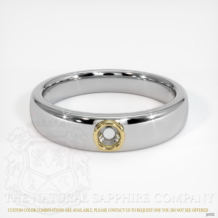 14K Yellow & White Men's Ring Setting