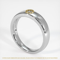 Men's Brownish Green Chrysoberyl Ring 1.37 Ct., 18K Yellow & White Combination Setting