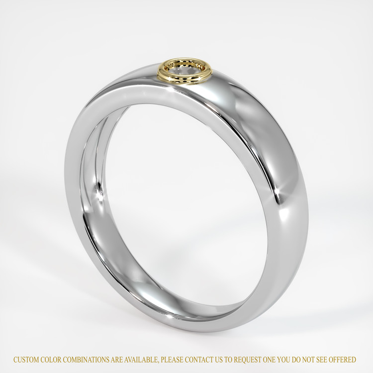 18K Yellow & White Men's Ring Setting