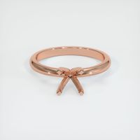 14K Rose Gold Solitaire Ring Setting Image