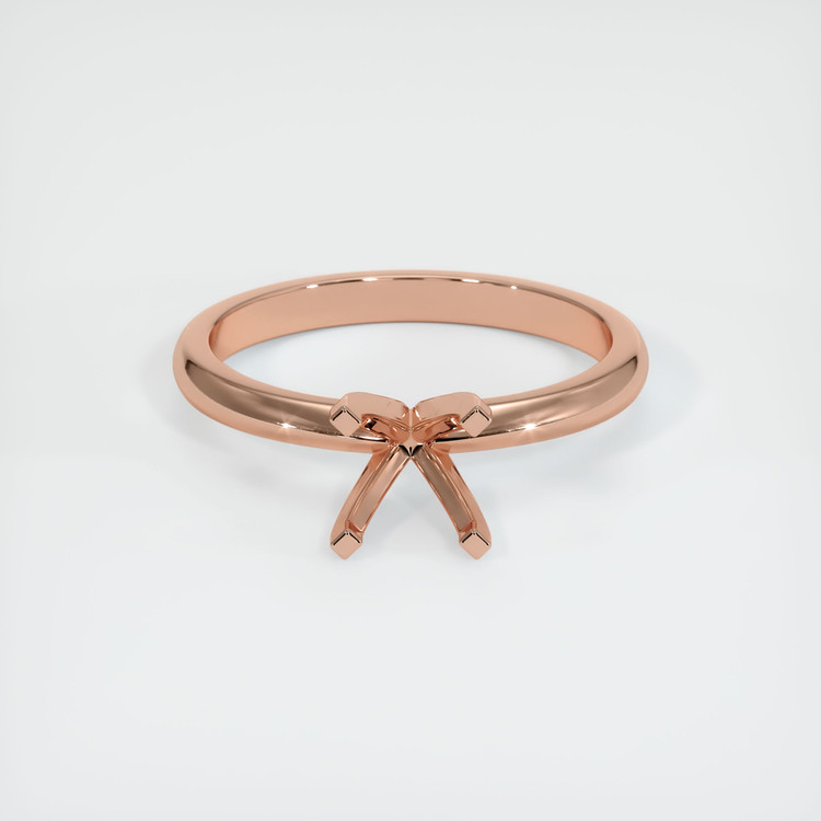14K Rose Gold Solitaire Ring Setting