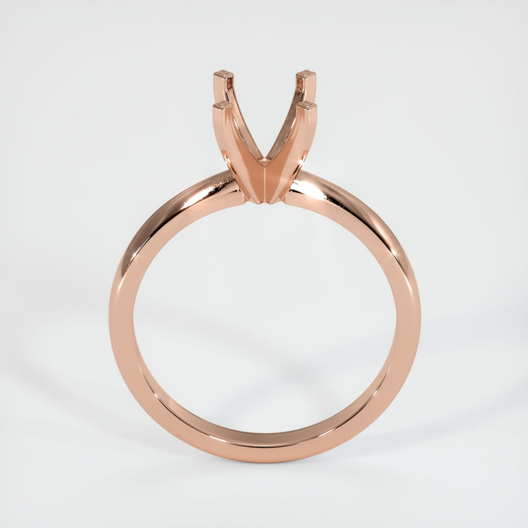 14K Rose Gold Solitaire Ring Setting