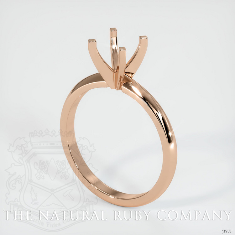 18K Rose Gold Solitaire Ring Setting