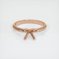 18K Rose Gold Solitaire Ring Setting Image