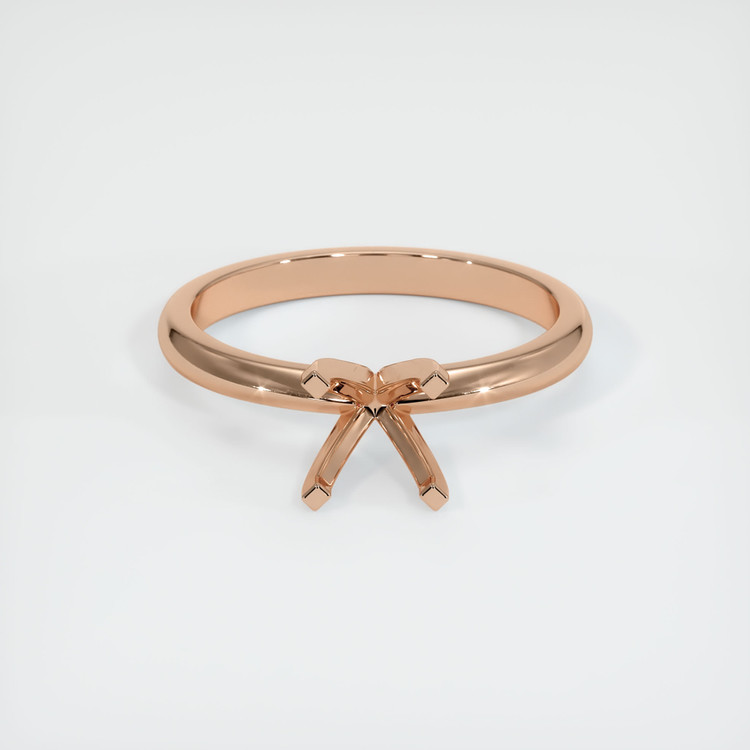 18K Rose Gold Solitaire Ring Setting