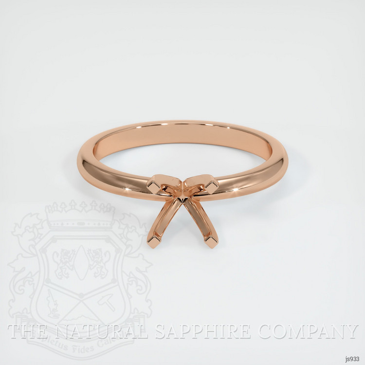 18K Rose Gold Solitaire Ring Setting