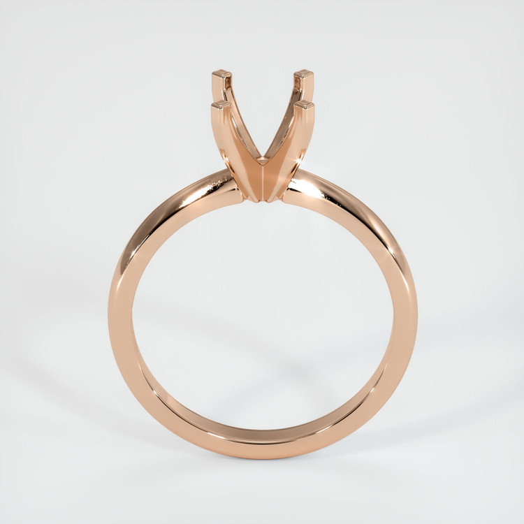 18K Rose Gold Solitaire Ring Setting